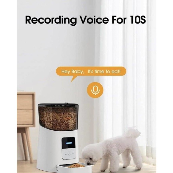 Wopet 6L Automatic Cat Dog Feeder, WI-FI enabled Smart Pet Feeder. Dispenser - Picture 3 of 6